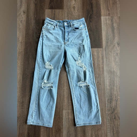 Wild Fable Jeans. Highest rise straight. Women’s size 10. Light wash distressed - Picture 1 of 10